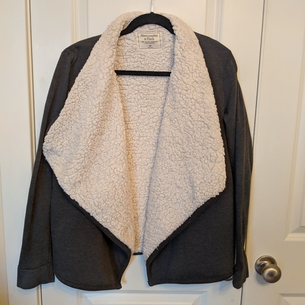 Cozy Gray A&F Cardigan